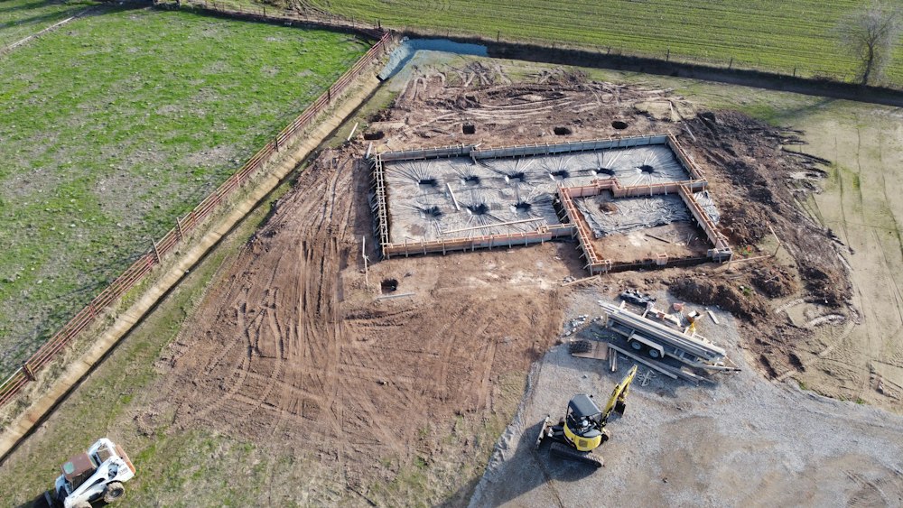Excavadora en un terreno